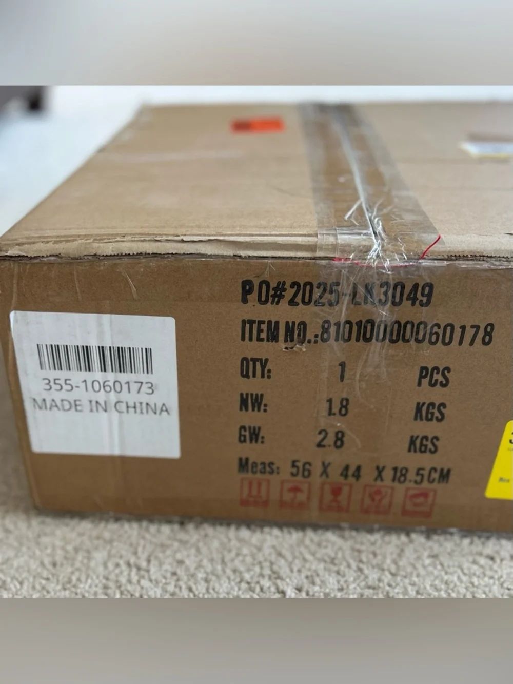 NIB Lucie 26.38 in. 5-Light Gold Modern Linear Semi-Flush Mount Ceiling Globe